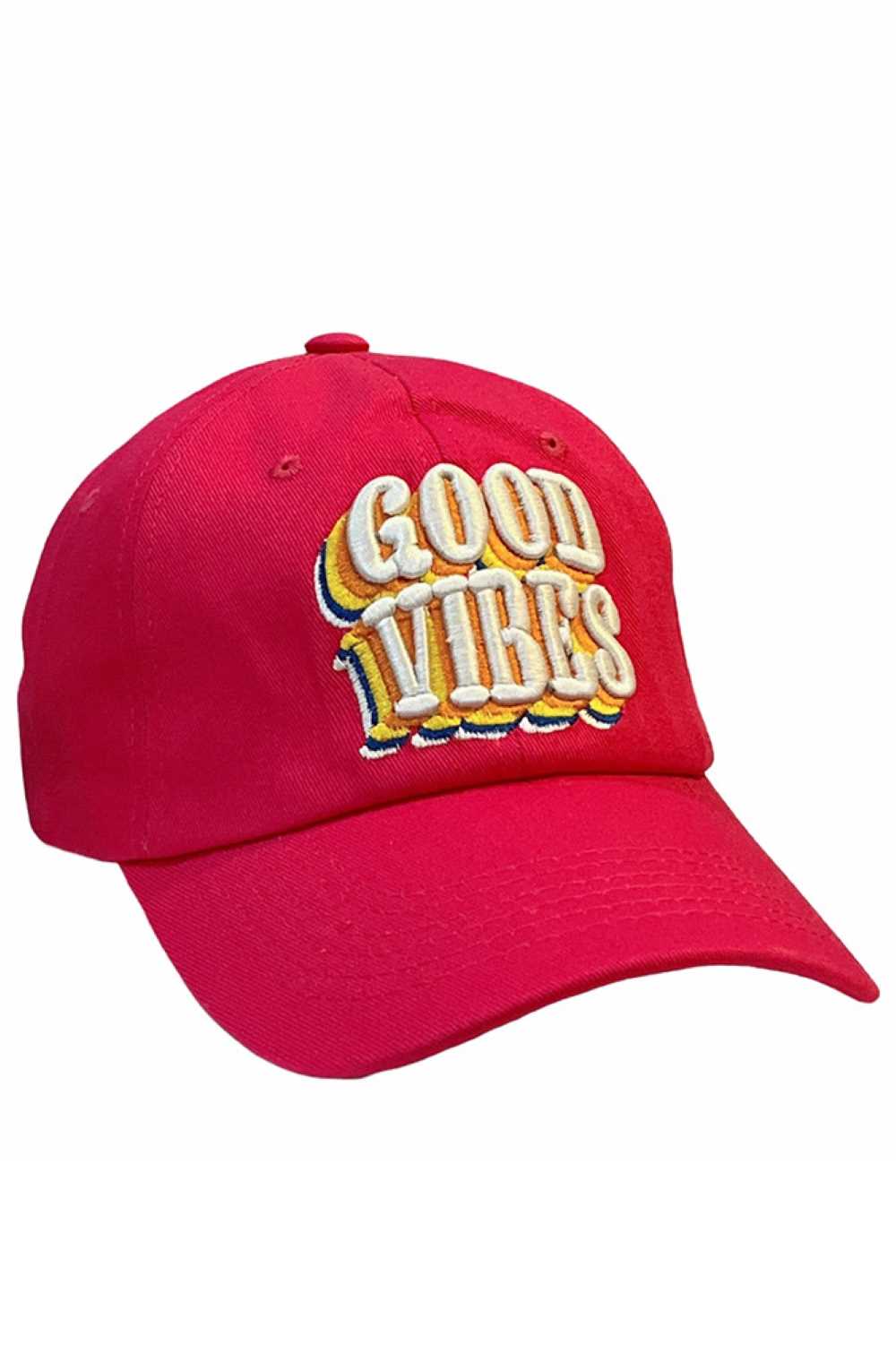 Fuchsia Spread positive energy wherever you go with this GOOD VIBES Baseball Cap, designed to add a cheerful, laid-back touch to your outfit. Featuring a classic curved brim and comfortable fit, it’s perfect for everyday wear and effortless style.