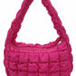 Fuchsia Compact quilted bag crafted from durable 100% polyester with a timeless solid design. Measuring 8.7" x 11.8" x 3.15", it's the perfect size for everyday essentials, travel accessories, or as a versatile organizer. The quilted texture adds visual interest and subtle structure. Ideal for on-the-go convenience with a sleek, minimalist aesthetic that pairs effortlessly with any outfit.