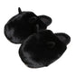 Black Fuzzy Faux Fur Bunny Soft Home Indoor Floor Slippers are perfect for keeping your feet warm and cozy while relaxing at home. Made with soft faux fur material, these slippers are designed for ultimate comfort. The adorable bunny design adds a touch of cuteness to your indoor loungewear. 