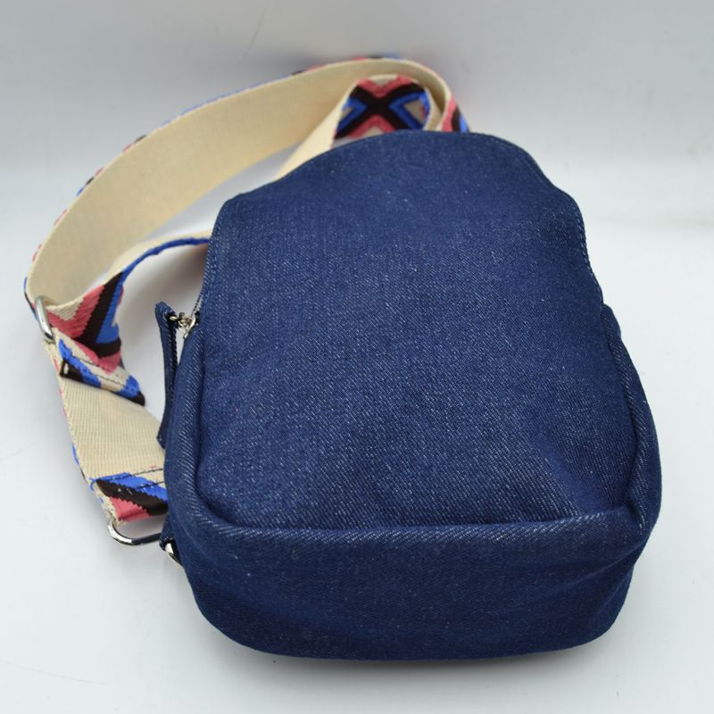 Geometric Pattern Strap Sling Bag with Zipper Pockets - Sling Bag