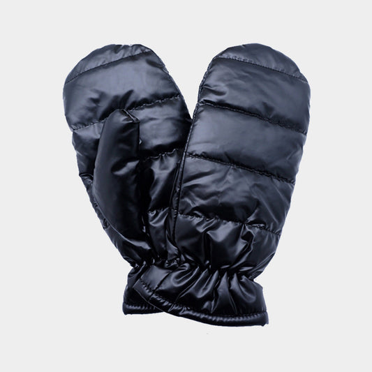 Black Elevate your winter style with our Shiny Puffer Mitten Gloves. These chic accessories blend fashion and function effortlessly. The quilted design adds a touch of glam, keeping your hands cozy and stylish on chilly days. Perfect for daily wear or as a thoughtful gift for your fashion-forward friends. Add a touch of sparkle to your winter wardrobe now.