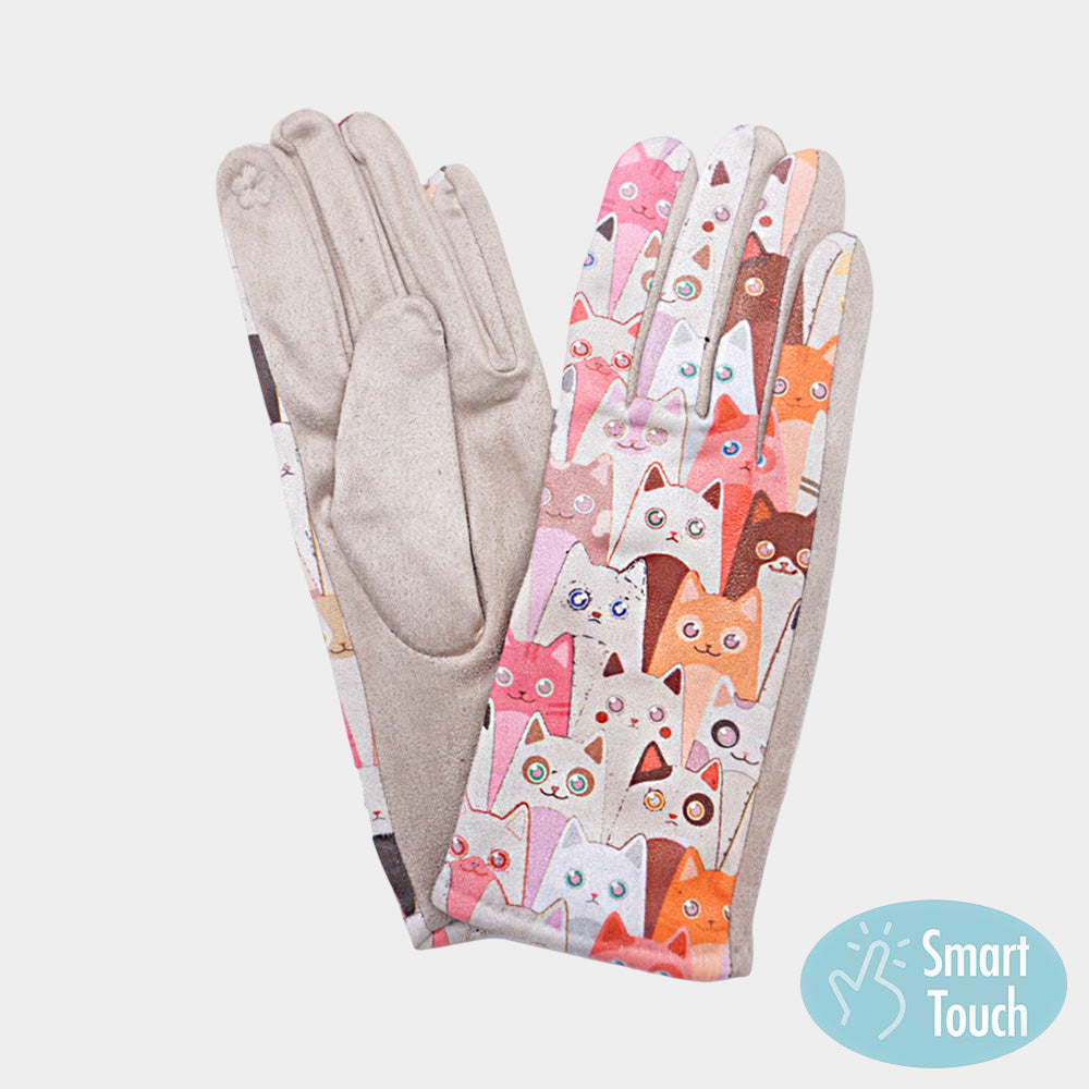 Beige Elevate your winter style with our Playful Cat Face Pattern Ruana Smart Touch Gloves! Crafted for both warmth and flair, these gloves feature a charming cat face print that adds a touch of whimsy to any outfit. The smart touch technology ensures you stay connected while staying cozy. Perfect for gifting or adding a fun twist to your daily looks. Upgrade your winter essentials today!