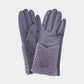 Madeline Love Gray Fleece Insert Smart Touch Gloves - Hair Accessories - desc