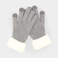 Madeline Love Gray Faux Fur Cuff Smart Touch Knit Gloves - Hair Accessories - desc