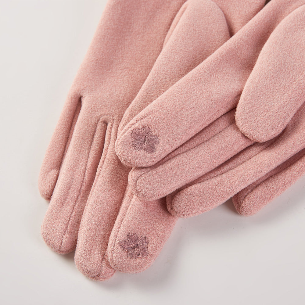 Pink Chic winter gloves featuring a delicate bow accent for a stylish and feminine touch. Soft and comfortable, these gloves are perfect for keeping hands warm while adding an elegant accessory to both casual and dressy cold-weather outfits.