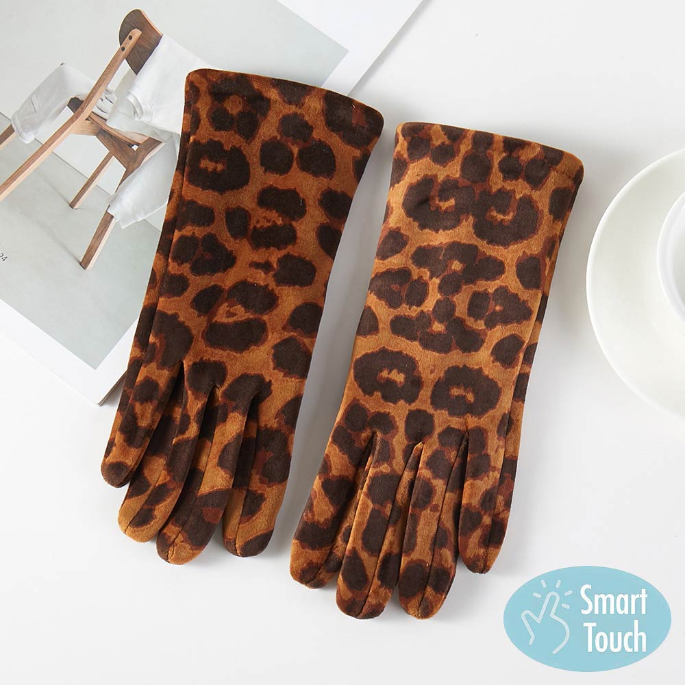 Brown Leopard Fashion-forward winter gloves featuring a bold leopard pattern and smart touch functionality for everyday convenience. Designed for cold-weather styling, these gloves offer a sleek fit ideal for daily wear, gifting, or boutique displays while balancing comfort, practicality, and trend-driven appeal.