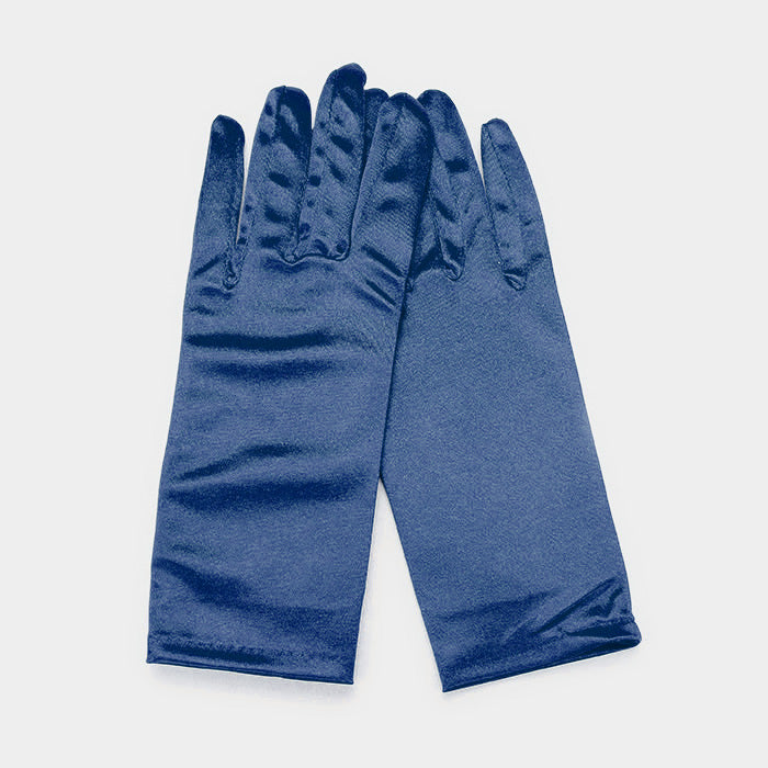 Navy Dressy Satin Wedding Gloves are designed to add a touch of sophistication and style to any wedding attire. Made with high-quality satin fabric, they are comfortable to wear and provide a perfect fit. Enhance your wedding look with these chic gloves.