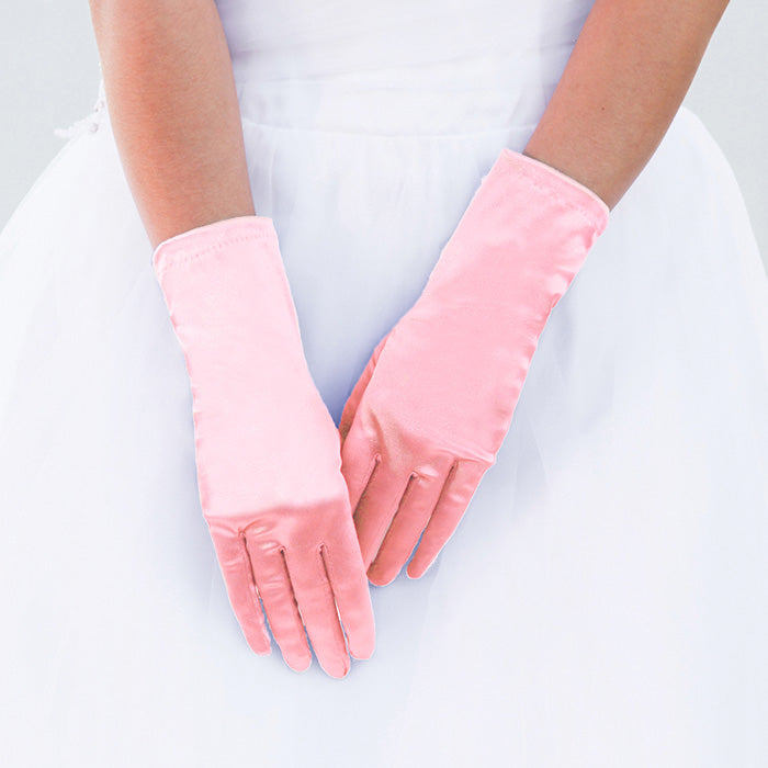 Pink Dressy Satin Wedding Gloves are designed to add a touch of sophistication and style to any wedding attire. Made with high-quality satin fabric, they are comfortable to wear and provide a perfect fit. Enhance your wedding look with these chic gloves.
