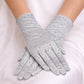 Madeline Love Silver Stone Embellished Dressy Satin Wedding Gloves - Wedding & Bridal