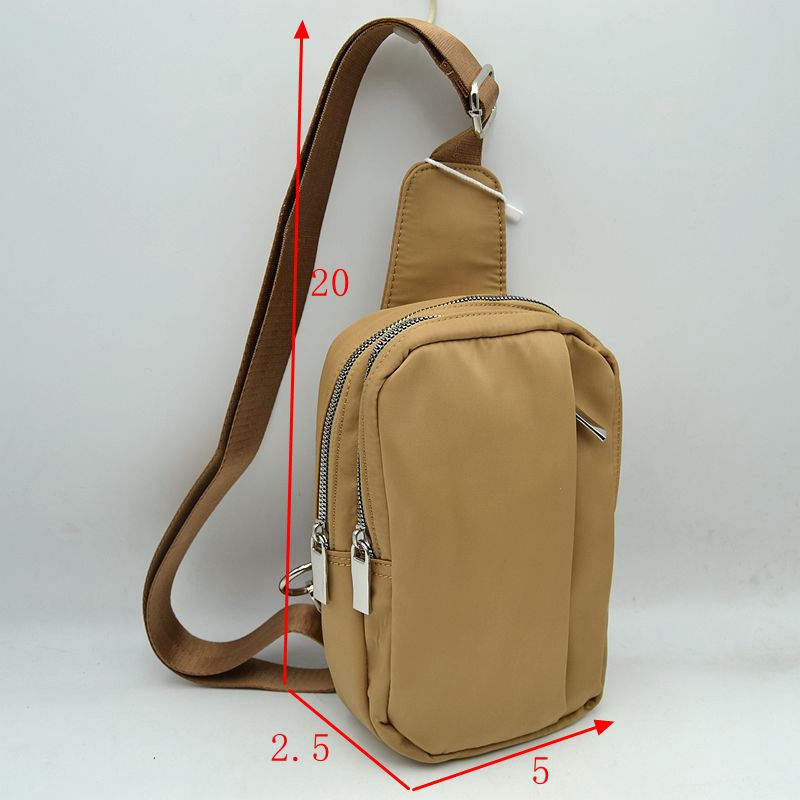Minimalist Utility Sling Bag with Dual Zipper Compartments - Sling Bag