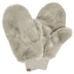 Gray CC Faux Fur Mittens With Shepherd Lining,&nbsp;are a smart, eye-catching, and attractive addition to your outfit. These trendy gloves keep you absolutely warm and toasty in the winter and cold weather outside. Accessorize the fun way with these gloves.&nbsp;It's the autumnal touch you need to finish your outfit in style. A pair of these gloves will be a nice gift for your family, friends, anyone you love, and even yourself.