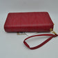 Geometric Stitched Double Zipper Wallet with Wristlet Strap - Wallets