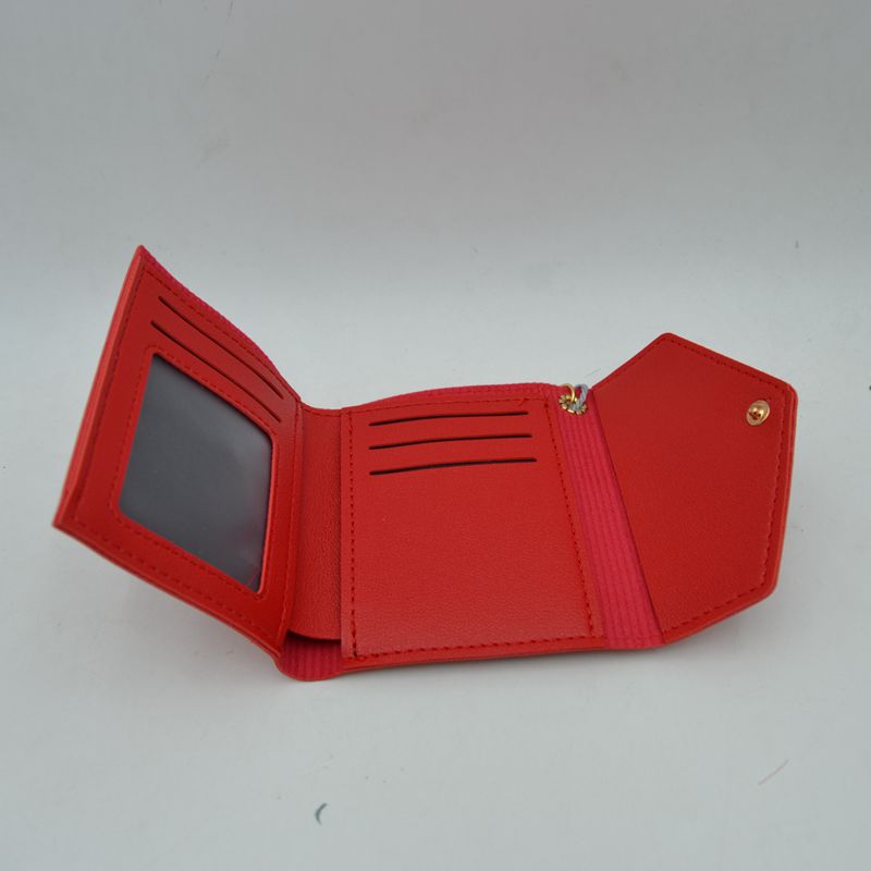 Envelope Flap Compact Wallet with Tassel Charm - Wallets