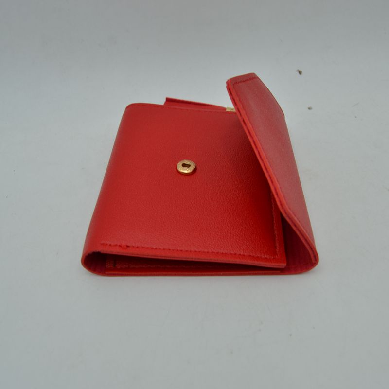 Envelope Flap Compact Wallet with Tassel Charm - Wallets