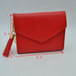 Envelope Flap Compact Wallet with Tassel Charm - Wallets