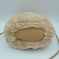 Plush Faux Fur Bucket Handbag with Braided Handles and Long Strap - Bucket Bag