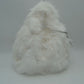 Fluffy Shaggy Plush Handbag with Integrated Top Handle - Clear White - Handbags
