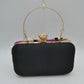 Fleur Sequin Garden Hard Case Clutch - Evening Bags