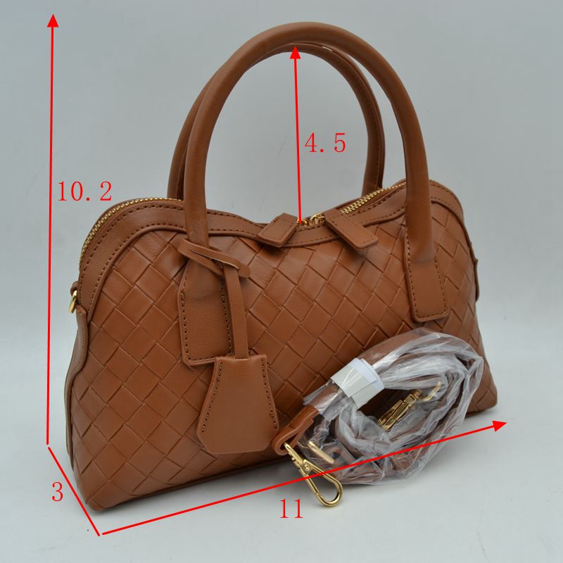 Structured Woven Satchel Bag with Hanging Clochette Accent - Satchel Bag