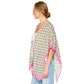 Pink Geometric Pattern Print Ruana Poncho is a must-have addition to your wardrobe. Crafted with a unique geometric pattern, this poncho adds a touch of modern style to any outfit. Made with high-quality materials, it provides both comfort and durability. Perfect for any occasion, this versatile piece is a statement piece you won't miss out on. 