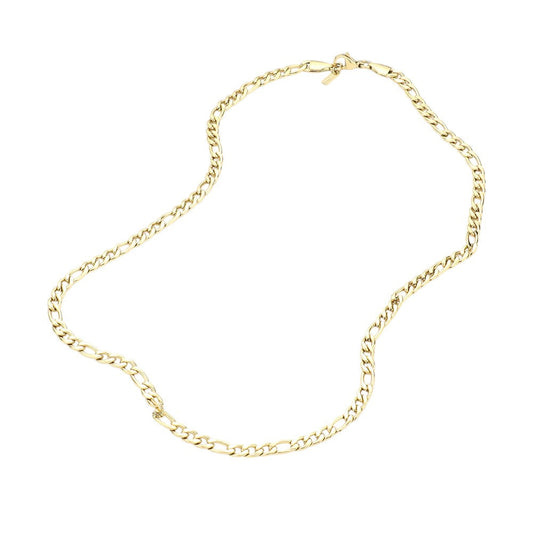 Gold 16 inch, 4mm Stainless Steel Figaro Chain Necklace is a sleek and durable accessory for any outfit. Made from high-quality stainless steel, it offers both strength and style. Its 16-inch length is perfect for everyday wear, while the 4mm thickness adds subtle dimension. Elevate your look with this classic and versatile chain.