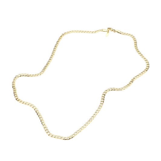 Gold 18-inch, 4mm stainless steel diamond-cut Cuban chain necklace is a versatile and durable accessory. Its unique diamond-cut design adds dimension and shine to any outfit, making it a stylish addition to any jewelry collection. Made from stainless steel, this necklace is also rust and tarnish resistant, ensuring long-lasting wear.