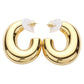 Gold 18K Gold Dipped Chunky Stainless Steel Hoop Earrings, the perfect combination of style and durability. Made with high-quality stainless steel and dipped in 18K gold, these earrings are both fashionable and long-lasting. Elevate any outfit with these eye-catching and versatile hoops.