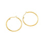 Gold 18K Gold Dipped Stainless Steel 1.5 Inch Metal Hoop Pin Catch Earrings are designed with a secure pin catch for easy and comfortable wear. With a diameter of 1.5 inches, they are the perfect statement piece to add to any outfit. Enjoy the durability and timeless style of these elegant earrings. 