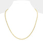 Gold 20 INCH, 3mm Stainless Steel Rope Chain Necklace is a classic and versatile piece for any wardrobe. Made from high-quality stainless steel, it offers durability and a luxurious shine. With its 20-inch length and 3mm thickness, it is the perfect accessory for both casual and formal occasions.
