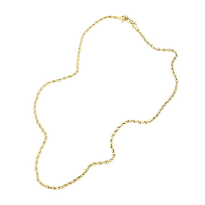 Gold 20 INCH, 3mm Stainless Steel Rope Chain Necklace is a classic and versatile piece for any wardrobe. Made from high-quality stainless steel, it offers durability and a luxurious shine. With its 20-inch length and 3mm thickness, it is the perfect accessory for both casual and formal occasions.