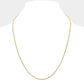 Gold 24-inch stainless steel rope chain necklace is the perfect accessory for any outfit. With a thickness of 3mm, it offers a sleek and sturdy design that will last. Elevate your style with this timeless piece that is both versatile and fashionable.