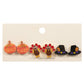 Gold-3Pairs - Enamel Thanksgiving Turkey Pumpkin Hat Stud Earring Set, Featuring a unique combination of a turkey, pumpkin, and hat design, these stud earrings are a fun and stylish way to celebrate the holiday. Made with high-quality materials, these earrings are durable and perfect for daily wear. Show off your Thanksgiving spirit with this charming set!