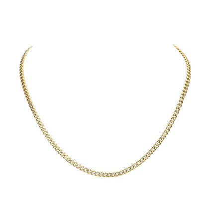 Gold 6 Diamond Cut Stainless Steel 18 Inch 4mm Cuban Chain Necklace is a versatile and stylish addition to any jewelry collection. Made with high-quality stainless steel, it boasts a modern and sleek design, perfect for everyday wear. The diamond-cut details add a touch of elegance and shine, making it a must-have accessory. 