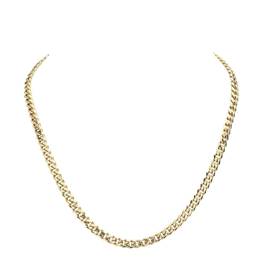 Gold 6 diamond cut stainless steel chain necklace is a versatile and durable accessory, designed to add a touch of sophistication to any outfit. With its 6.2mm width and 20 inch length, it offers a sleek and stylish look while remaining comfortable to wear. Made from high quality materials, it is built to last and can be worn for any occasion. 