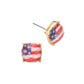 Gold American USA Flag Stud Earrings feature authentic stars and stripes detailing with premium enamel work. The hypoallergenic posts ensure all-day comfort while the patriotic design maintains structural integrity through superior manufacturing techniques. Ideal for national holidays or as an everyday expression of American pride, these earrings deliver professional-grade quality with balanced proportions and exceptional color fidelity.