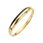 Gold Black Stainless steel enamel hinged bangle bracelet is a sleek and durable addition to any jewelry collection. Made from high-quality stainless steel, it offers long-lasting wear and a touch of elegance to any outfit. The hinged design allows for easy wear and removal, making it a convenient and stylish choice for daily wear.