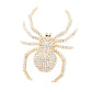 Gold-Crystal Embellished Spider Brooch adds a touch of elegance to any outfit. The sparkling crystals and intricate design make it a unique and eye-catching accessory. Perfect for adding a touch of glamour to your wardrobe, this brooch is a must-have for fashion-forward individuals.