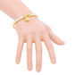 Gold FOREVER LOVE Metal Lock Charm Stainless Steel Evening Bracelet exudes elegance and sophistication. Made of durable stainless steel, it features a charming lock design that symbolises everlasting love. The perfect accessory for any evening event, this bracelet adds a touch of class to any outfit.
