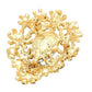 gold Glass Crystal Flower Cluster Brooch adds a touch of sophistication to any outfit. Made with sparkling glass crystals, this brooch is a perfect accessory for weddings, parties, or everyday wear. Its intricate design and high-quality materials make it a timeless addition to your collection. 