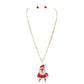 Gold-Glittered Resin Christmas Santa Pendant Long Jewelry Set is a must-have for your holiday outfit. Made from high-quality resin, the pendant features a festive Santa design with glitter accents, adding a touch of sparkle to your look. The long chain allows for versatile styling options. Perfect for spreading Christmas.