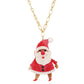 Gold-Glittered Resin Christmas Santa Pendant Long Jewelry Set is a must-have for your holiday outfit. Made from high-quality resin, the pendant features a festive Santa design with glitter accents, adding a touch of sparkle to your look. The long chain allows for versatile styling options. Perfect for spreading Christmas.