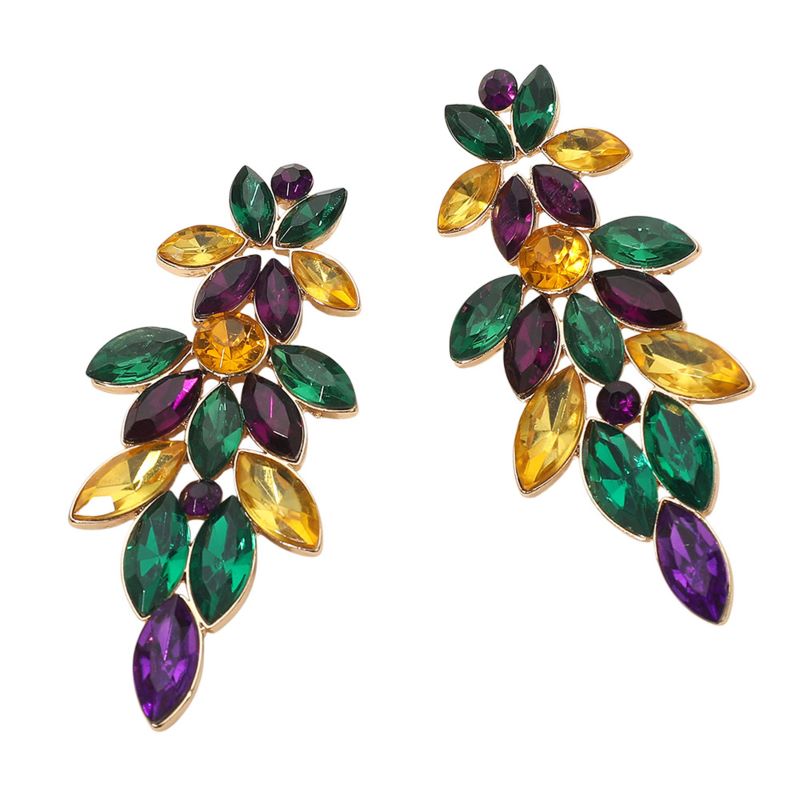 Gold Statement drop earrings featuring a cascading leaf-inspired silhouette with faceted stone accents for bold elegance. Designed to move beautifully and catch the light, these earrings elevate evening outfits, celebrations, and special occasions while adding dramatic flair to boutique accessory collections.