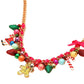 Bring joy to your festive looks with this holiday candy charm statement necklace. Featuring playful pendants like gingerbread men, candy canes, and colorful ornaments, it adds a cheerful and eye-catching sparkle to any celebration or winter outfit.