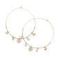 Gold Rhinestone Embellished Metal Heart Beaded Open Circle Earrings add a touch of elegance to any outfit. With intricate rhinestone details and a unique open circle design, these earrings are perfect for any occasion. Made with high-quality materials, these earrings are both stylish and durable. Upgrade your accessory game with these stunning earrings.