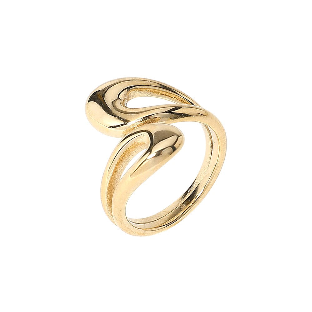 Gold SECRET BOX Hypoallergenic Stainless Steel Teardrop Ring is the perfect accessory for sensitive skin. Made from high-quality stainless steel, it is hypoallergenic and gentle on the skin. The elegant teardrop design adds a touch of sophistication to any outfit, making it a versatile and practical choice.