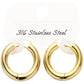 Gold SECRET BOX Round Classic Hoop Earrings are a timeless accessory that will elevate any outfit. The durable material ensures long-lasting wear while the classic hoop design adds a touch of elegance. Perfect for any occasion, these earrings are a must-have for your jewelry collection.