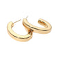 Gold SECRET BOX_Stainless Steel Oval Hoop Earrings are crafted from hypoallergenic stainless steel, making them a safe and comfortable option for everyday wear. Sleek and stylish, their oval shape will add a touch of elegance to any outfit. Expertly designed for long-lasting durability.