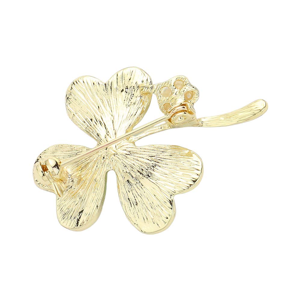 Gold Green St Patrick's Day Clover Pearl Pin Brooch Green Clover Brooch Pin, perfect to accent your love for the Irish. The luck of the Irish will be with this year, these cute shamrock are the perfect accessory to finish off any festive look. Show your Irish pride, spread some Paddy magic, good luck, good cheer, Irish magic