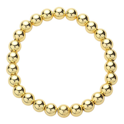Stainless Steel Ball Beaded Stretch Bracelet - Assorted - Bracelets