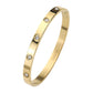 Gold Stainless Steel Crystal Embellished Bangle Evening Bracelet is a must-have accessory for any evening event. Made with durable stainless steel and adorned with dazzling crystals, this bracelet adds a touch of elegance and sophistication. Perfect for a formal dinner or a night out on the town.